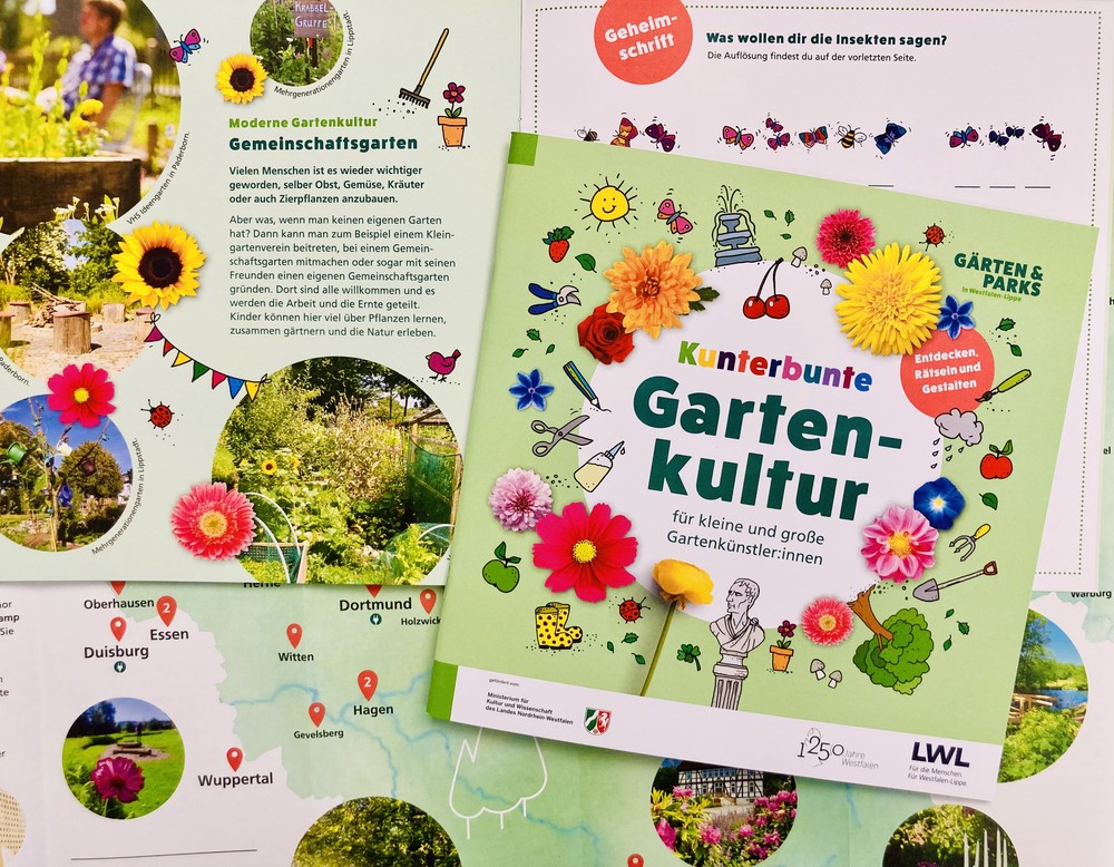 Kreativheft "Kunterbunte Gartenkultur für kleine und große Gartenkünstler:innen"