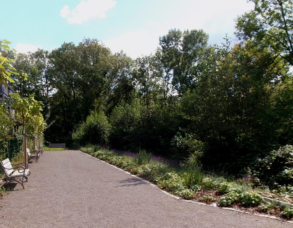 Steinfurt, Der Zichoriengarten hinter dem Bruns'schen Tor in Burgsteinfurt