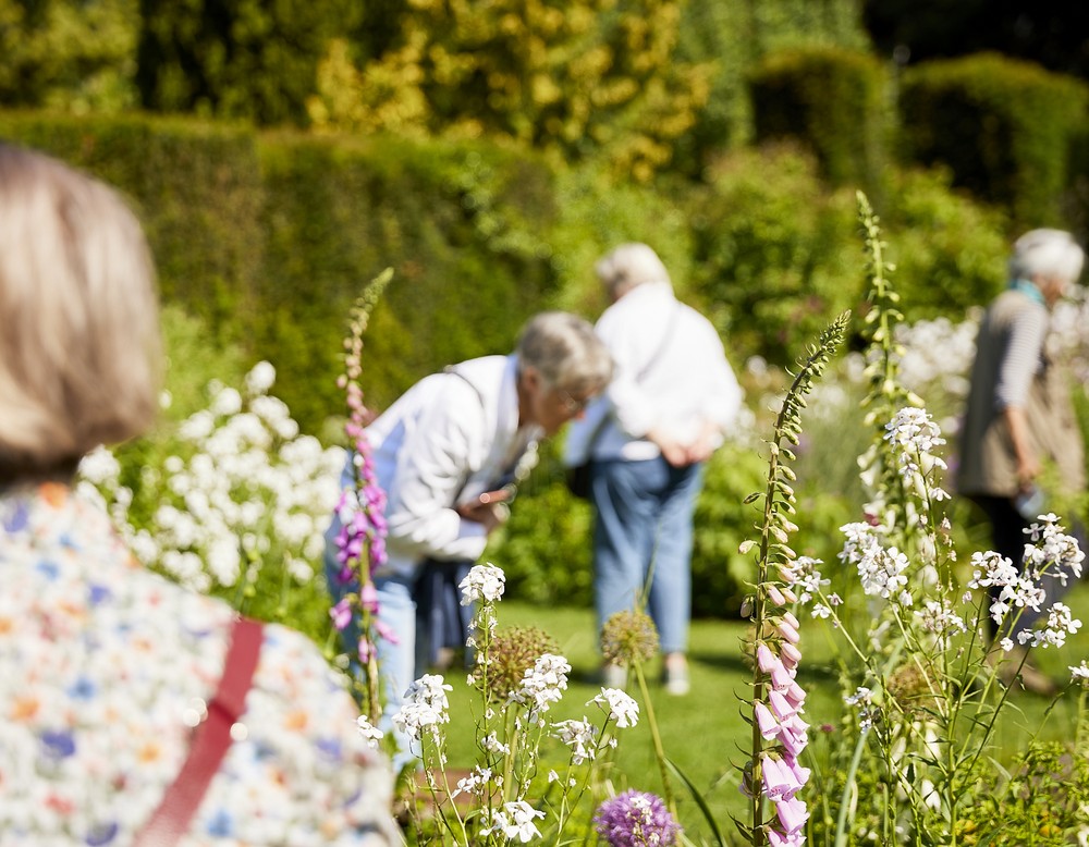 Tag der Gärten und Parks in Westfalen-Lippe 2023 - Besucher:innen im Garten Bergschneider in Paderborn