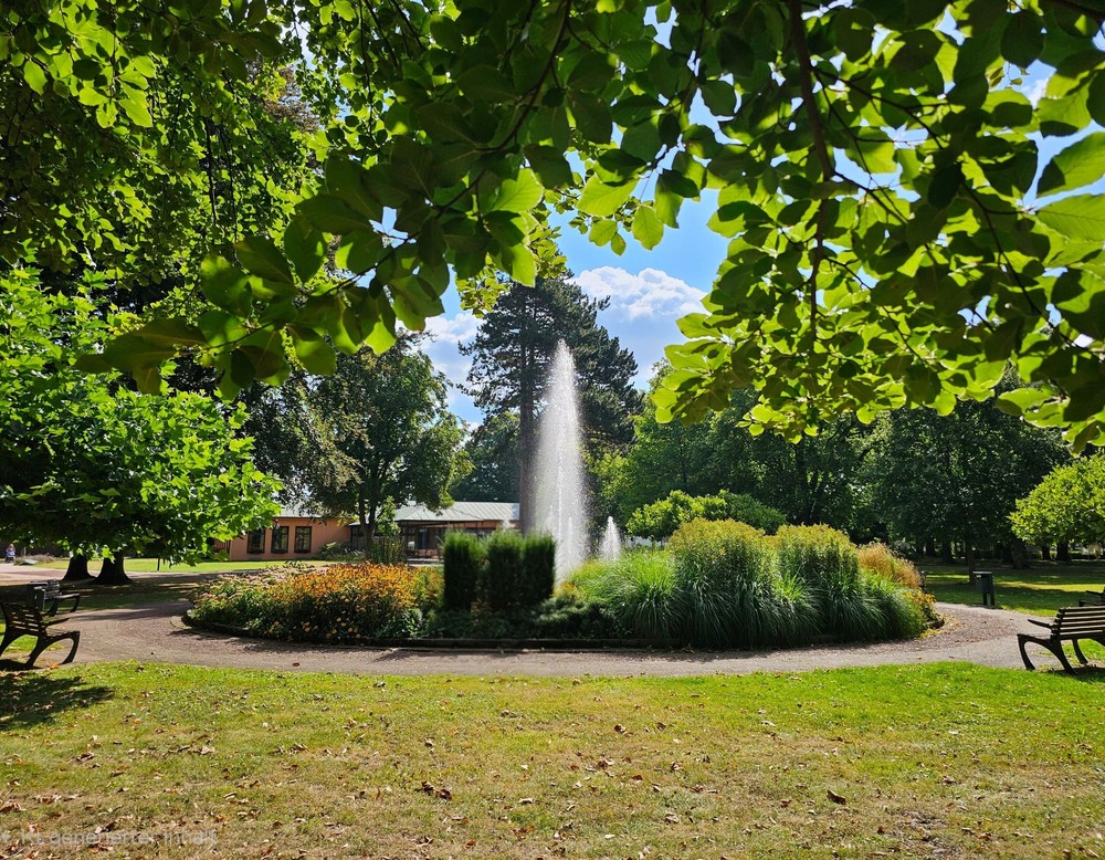 Fontänenbrunnen im Kurpark Erwitte-Bad Westernkotten.
