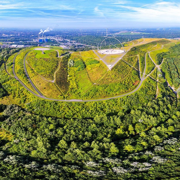 Luftaufnahme des Landschaftsparks Hoheward in Herten. (öffnet vergrößerte Bildansicht)