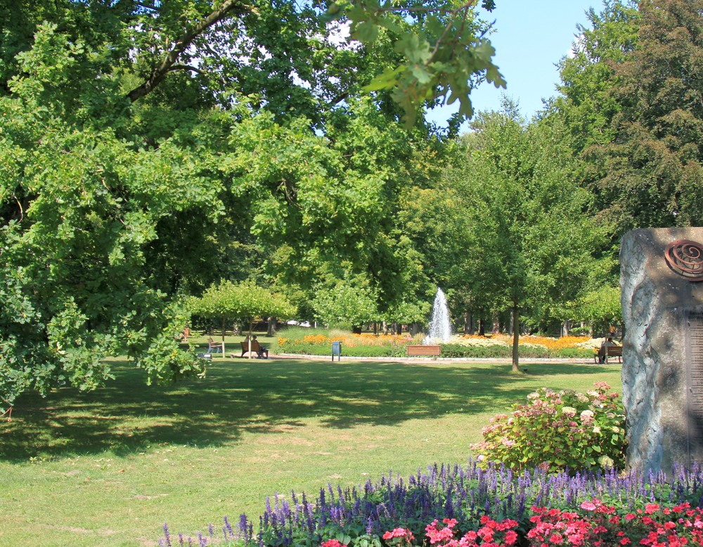 Blumenpracht im Kurpark.