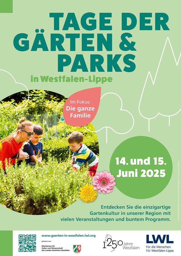 "Tage der Gärten und Parks in Westfalen-Lippe" Plakatmotiv 2025 "Tage der Gärten und Parks in Westfalen-Lippe" Plakatmotiv 2025