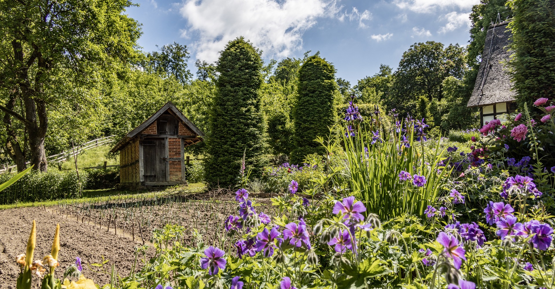 Garten Osnabrückerhof im LWL-Freilichtmuseum in Detmold von Fotograf Walter-Nitsche