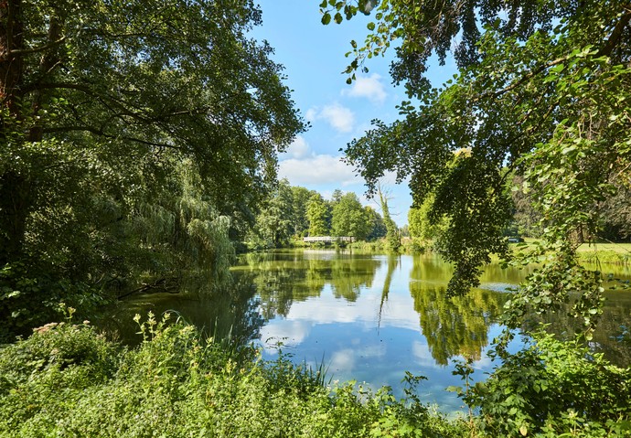 Teich im Kurpark Bad Hamm in Hamm