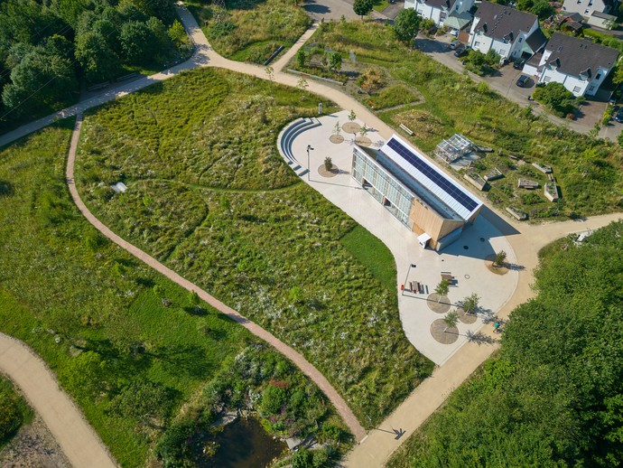 Schwerte Klimagarten, Luftaufnahme