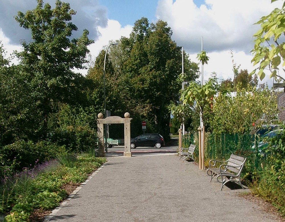 Steinfurt, Der Zichoriengarten hinter dem Bruns'schen Tor in Burgsteinfurt