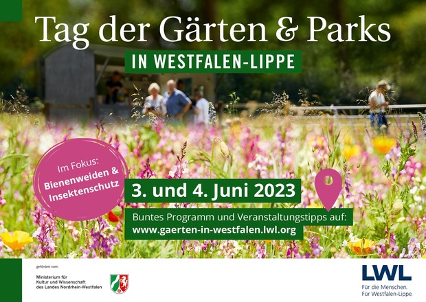 Plakatmotiv "Tag der Gärten und Parks in Westfalen-Lippe" 2023