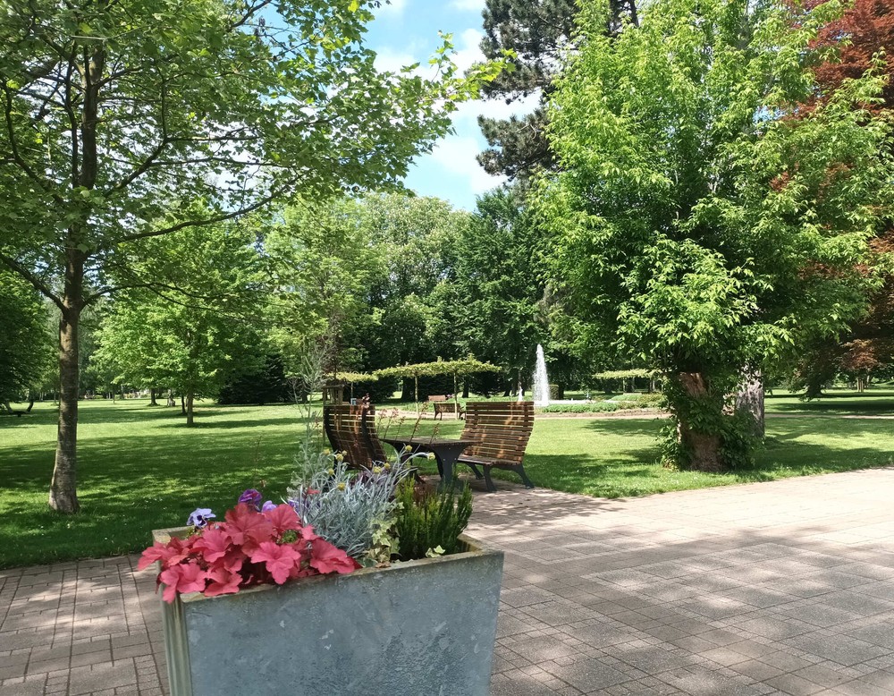 Blick zum Fontänenbrunnen