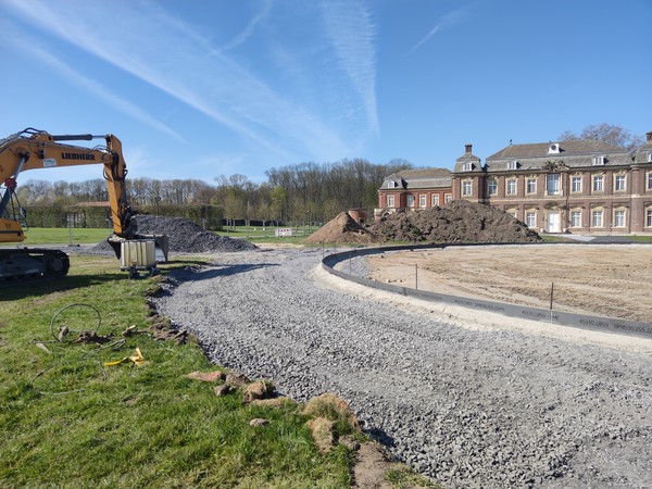 Schlosspark Nordkirchen, Baustelle