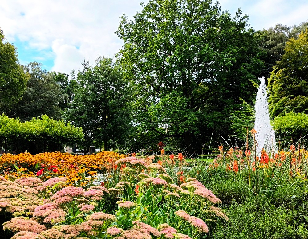 Blumenpracht im Kurpark.