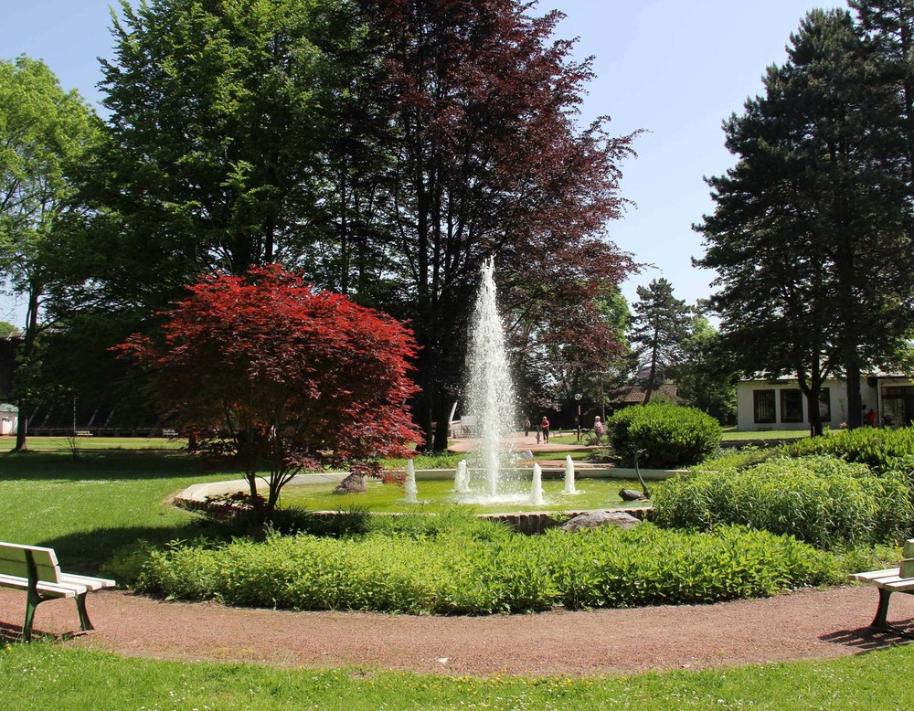 Springbrunnen im Kurpark Erwitte-Bad Westernkotten.