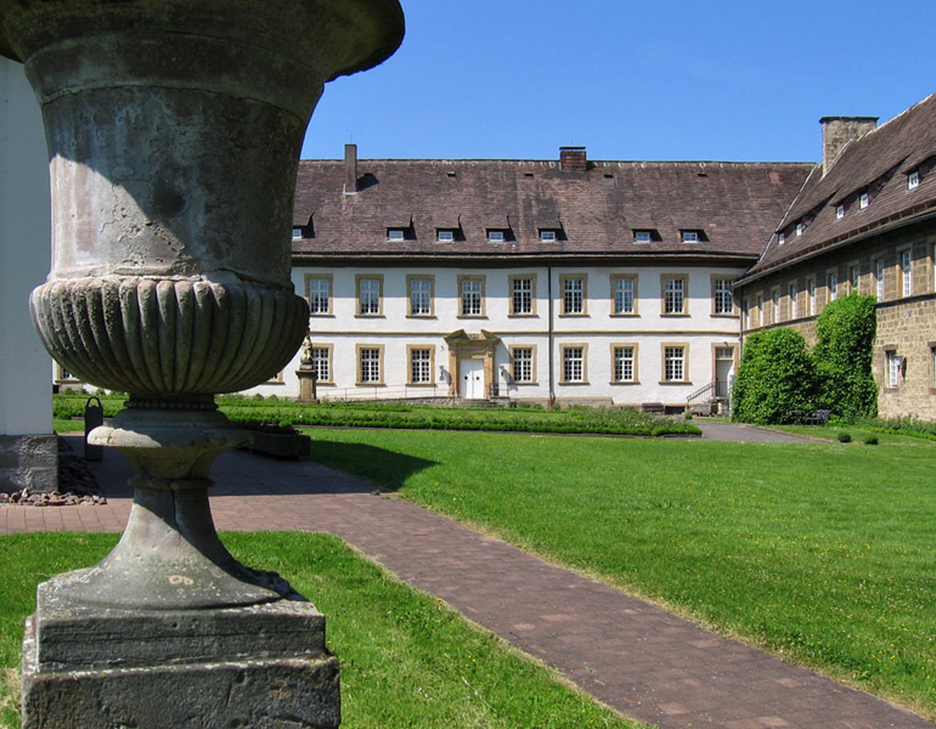 Der Innenhof des Schlosses Gehrden.