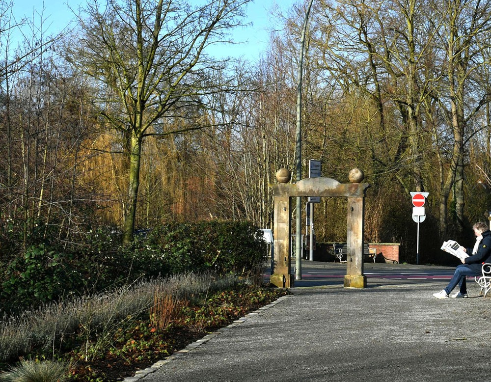 Steinfurt, Der Zichoriengarten hinter dem Bruns'schen Tor in Burgsteinfurt